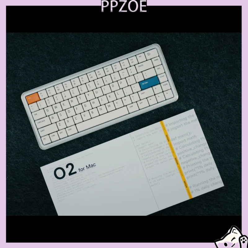 MelGeek O2 Mac Version Tri-Mode Low Profile Mechanical Keyboard 83 Keys Wireless Bluetooth Keyboard For MacOS Laptop Office Use