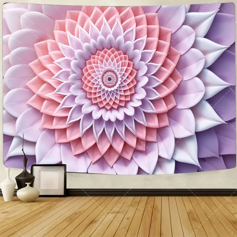 

1шт настенный гобелен "шикарный гобелен с цветком лотоса-современное настенное искусство в стиле бохо для декора гостиной"