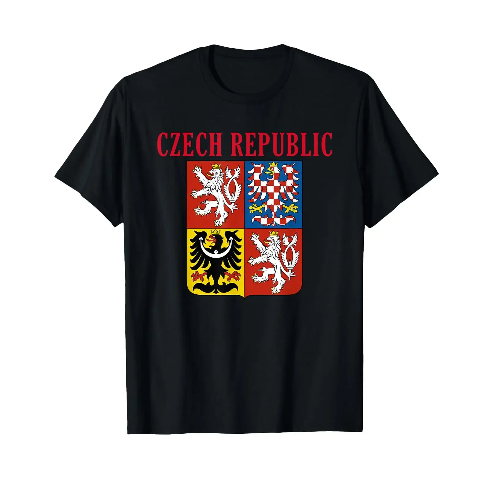 Czech Republic Coat Of Arms T Shirt Pride vintage Washed Casual Breathable designer clothes homme Stylish fashion Versatile