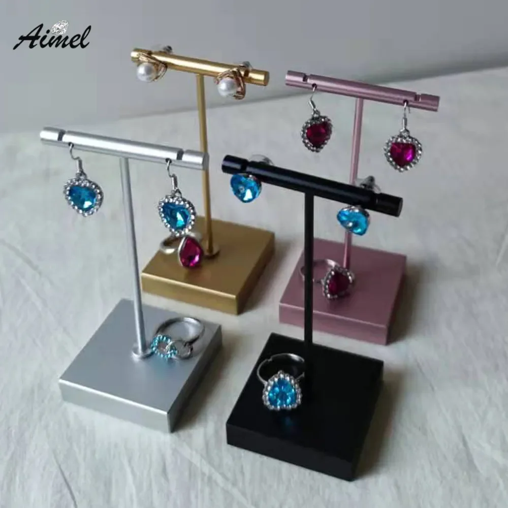 Présentoir pour boucles d'oreilles et bijoux, organisateur suspendu pour bagues en métal, étagère de rangement pour clous, Piercing, bijoux, barre en T, étui 11cm