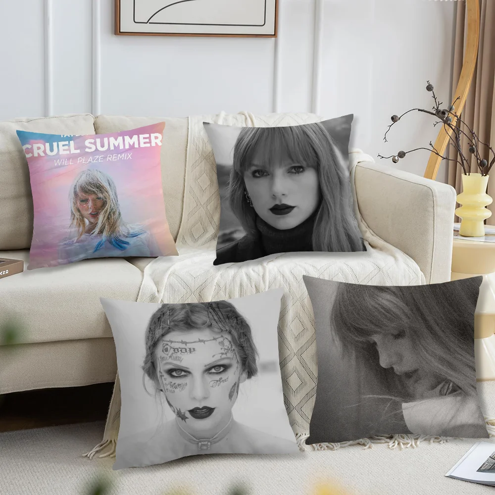 Top cushion cover Pillow Case Sofa Bedroom Living Room Office Bedside Table Backrest Printing Square S-swiftS Songs T-tay-lorS