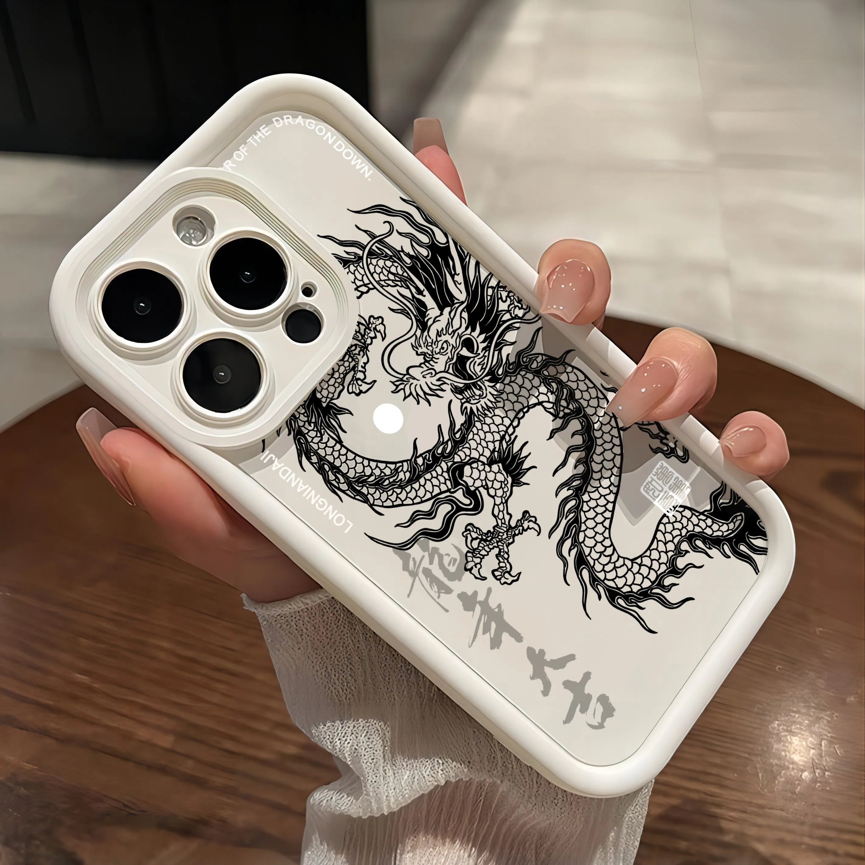 Llusory-Coque arrière souple avec motif de dragon chinois, étui de téléphone pour OPPO A5 A7 A16 A17 A38 A53 A54 A55 A58 A72 A74 A76 A78 A94 A98 4G 5G