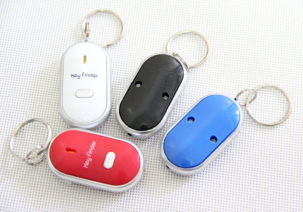 

Party Favor Whistle Sound Control LED Key Finder Locator Anti-Lost Key Chain Localizador De Chave Chaveiro 500pcs