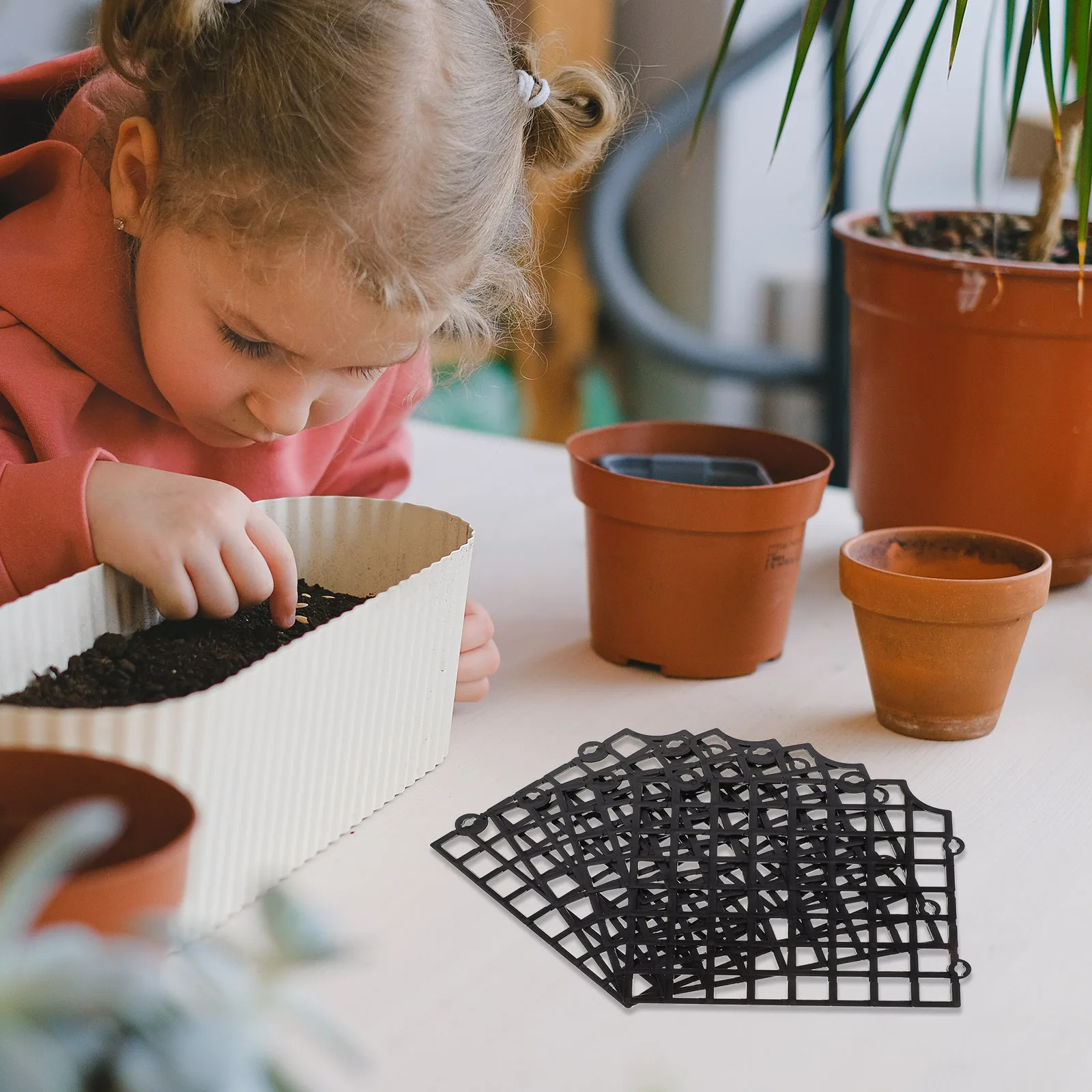 

3 Pcs Plant Pot Grid Cover Cuttable Flowerpot Waterproof Durable Child Safe Plastic Garden Accessories