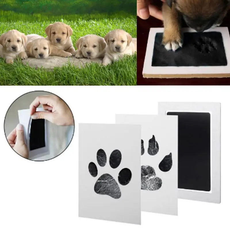 1PC Pet Dog Cat Baby Handprint  Footprint Contactless Stamp Pad 100% Non-toxic and Mess-free Ink Pads Kits for DIY Photo Prints