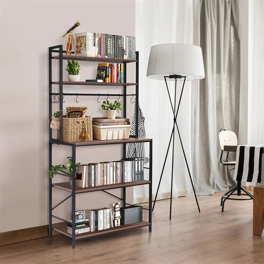 Free Standing Storage Rack Kitchen Microwave Oven Seasoning Pot Organizer Shelf  Plant Stand Bookshelf