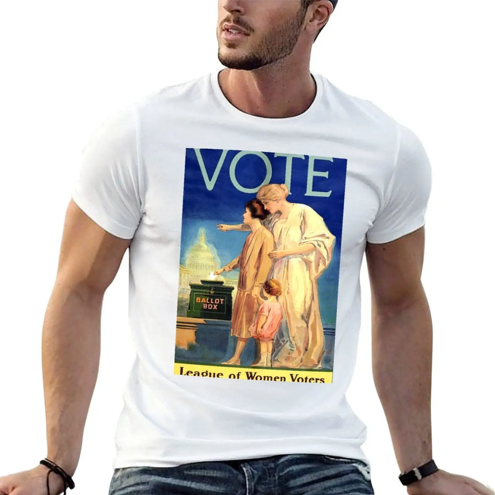 

VoteLeague of Women Voters T-Shirt mens graphic t shirts men t shirt cotton 100% cotton t shirt pack T-shirt