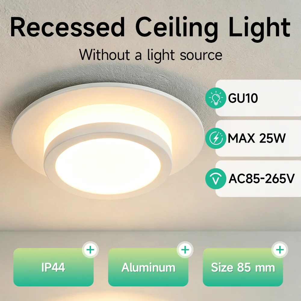 GU10 Spot Led Downlight AC110-265V Indoor Ceiling Lighting for Living Room Corridor Bathroom Lamp LED Aluminum Ceiling Spotlight