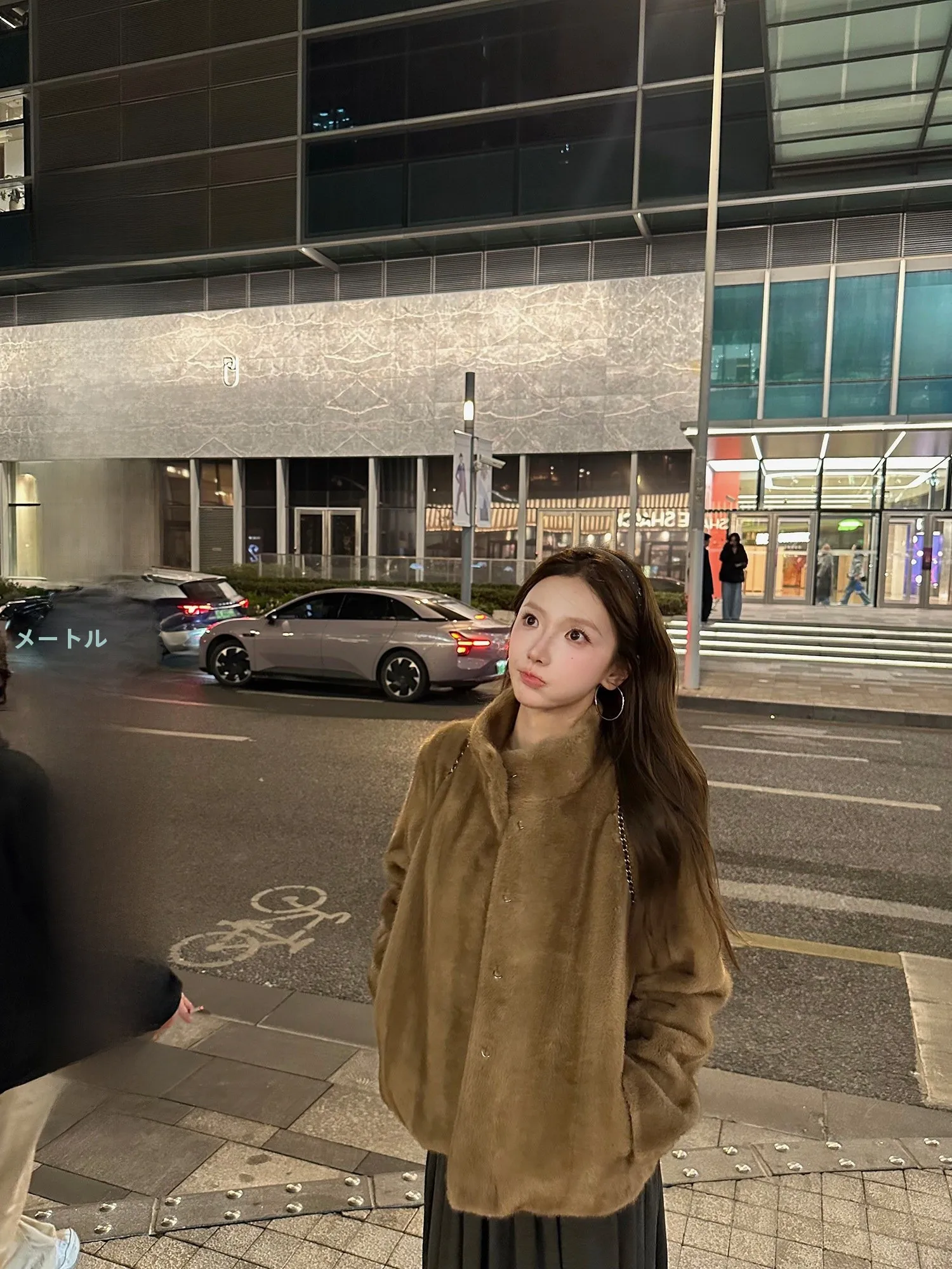 

Goo Goo Eyes Women's Faux Fur Coat Stand Collar Loose Warm Winter Outerwear Long Sve ort Length Brandl Luxury Goods