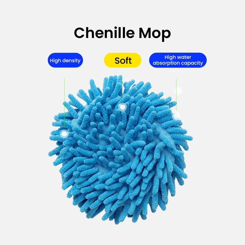 Detergente elettrico senza fili per uso domestico spazzola impermeabile strumento di pulizia portatile per la pulizia dell'auto della finestra con mocio di pulizia sostituibile