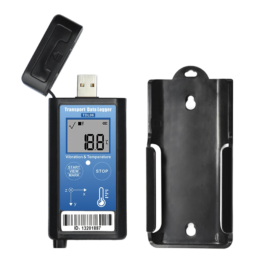 Vibration Meter Checker Tragbarer Diagnoseanalysator mit Stoßdatenlogger Temperatur Vibrationstester