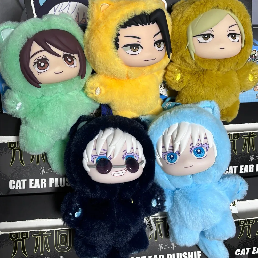 ตุ๊กตาหน้าต่างแบบไวนิลจากอนิเมะ Jujutsu Kaisen รุ่น Labubu ของเล่นติดกระเป๋าเป้สะพายหลัง ของขวัญคริสต์มาส ตุ๊กตาและอุปกรณ์เสริม
