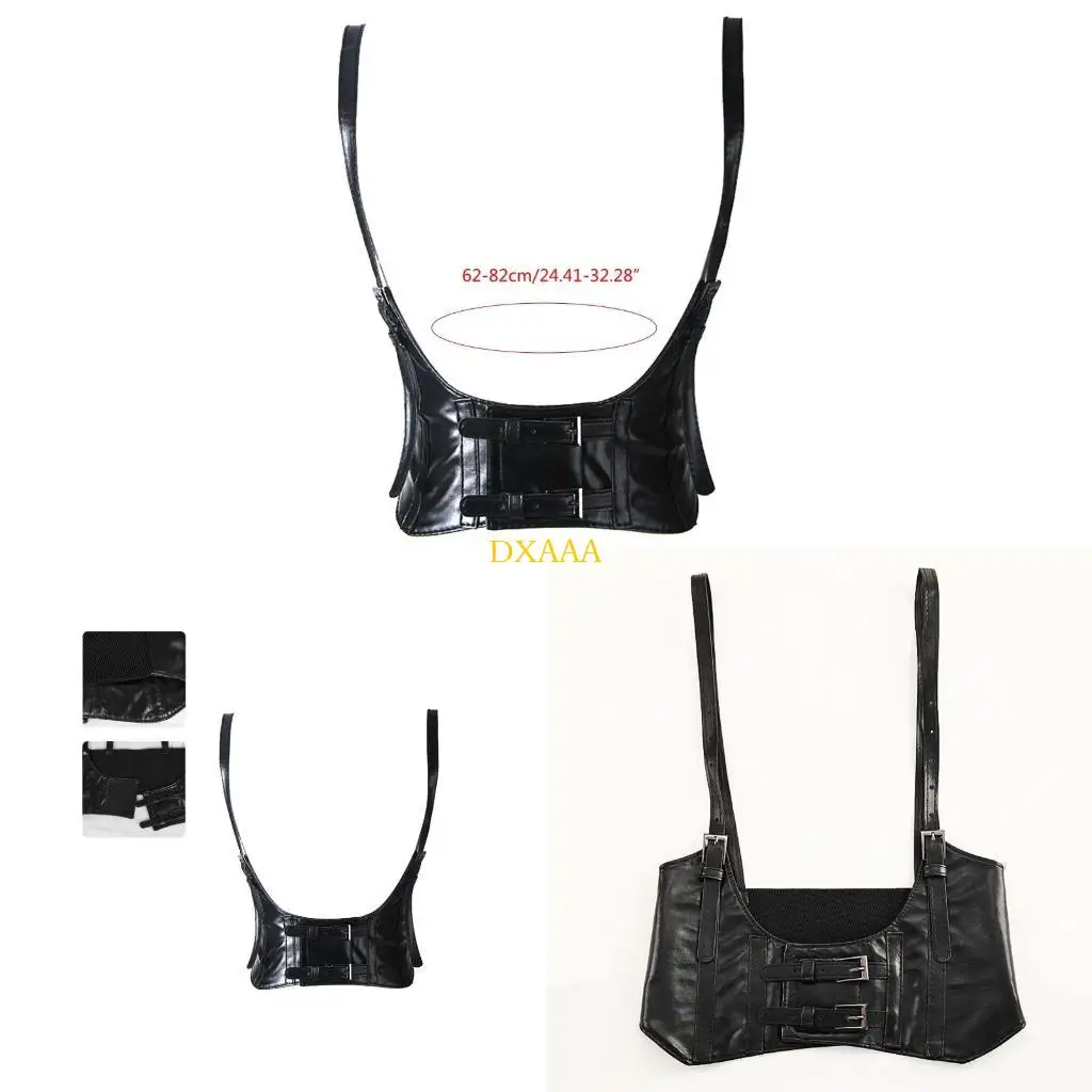 

DXAA Waist Cincher Corset Push Up Belt Sculpting Girdle Punk Leather Harness Belt