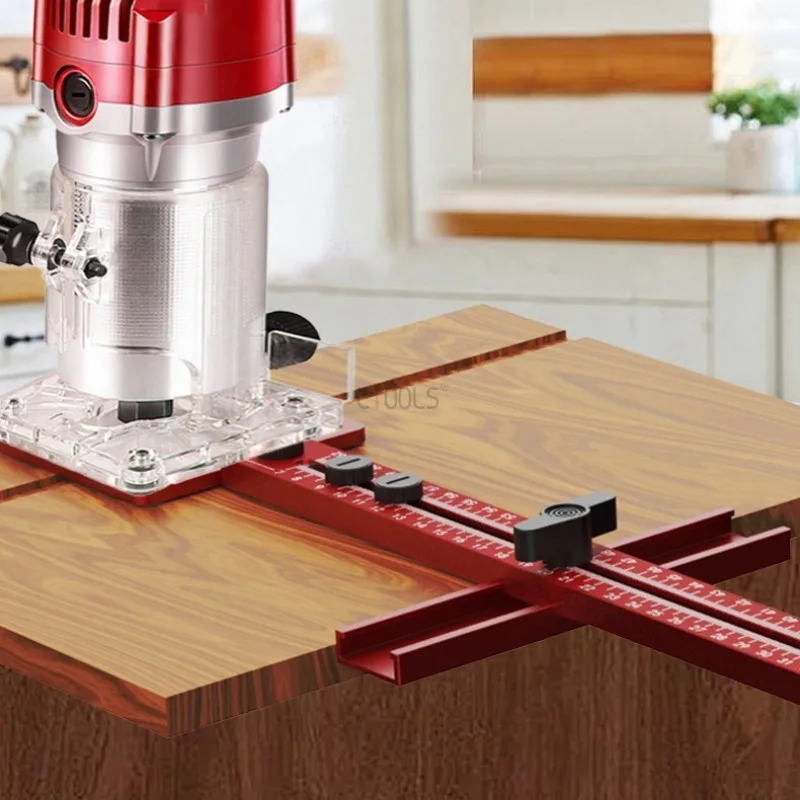 Imagem -02 - Milling Groove Bracket Base para Trimmer Machine Edge Guide Posicionamento Circle Cutting Board Tool Woodworking Router Circle Jig