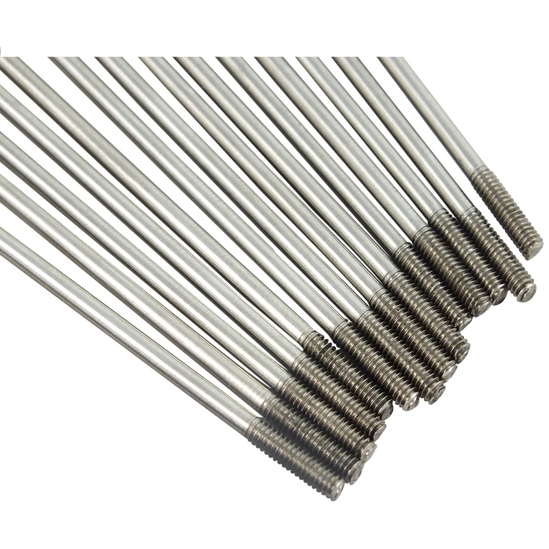 5 Peças de Raios de Bicicleta 13G (2.25mm) em Aço Inoxidável 304, 122/124 138 139 179 228 /250 255 268 270MM, com Tampas de Rosca para E-Bike