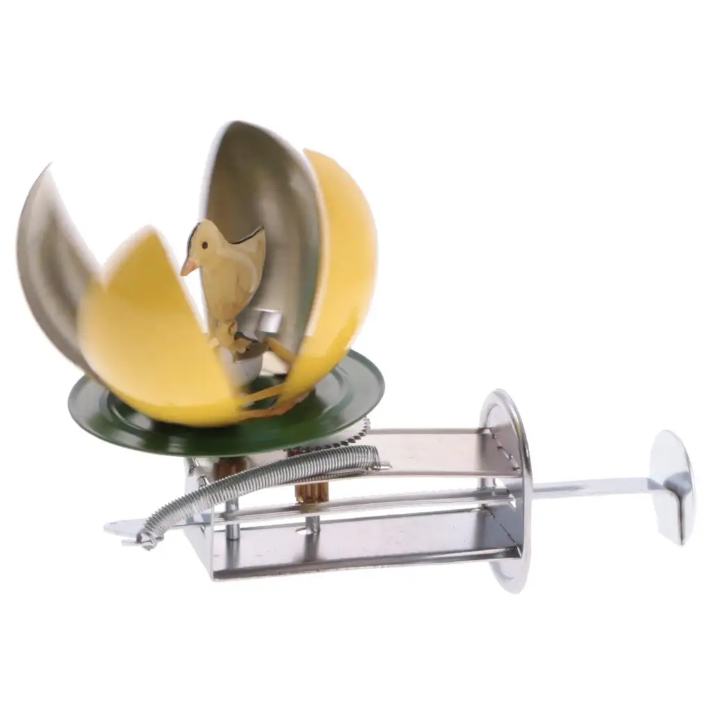 ของเล่นไขลานวินเทจรูปไข่อีสเตอร์รูปลูกเจี๊ยบ ทำจากเหล็กแผ่น ของสะสม ของเล่นตกแต่ง ของขวัญ