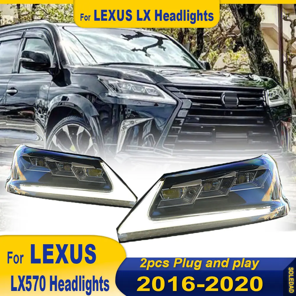 LED Headlights For Lexus LX570 2016 2017 2018 2019 2020 Full LED new style Headlamp Assembly Upgrade Projector Lens Accessories