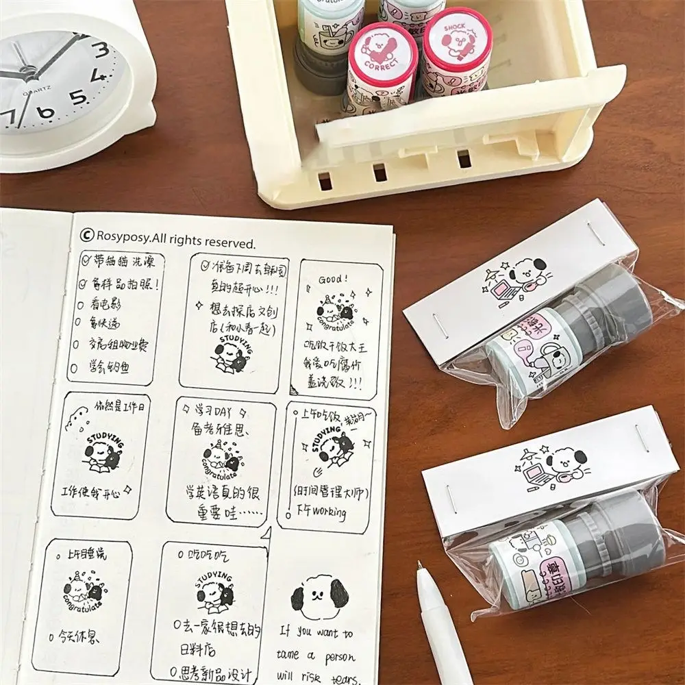 DIY Jelly Puppy Light Sensitive Stamp Kawaii Cartoon Standard Seal Stationery High Appearance Level Craft School Stationery