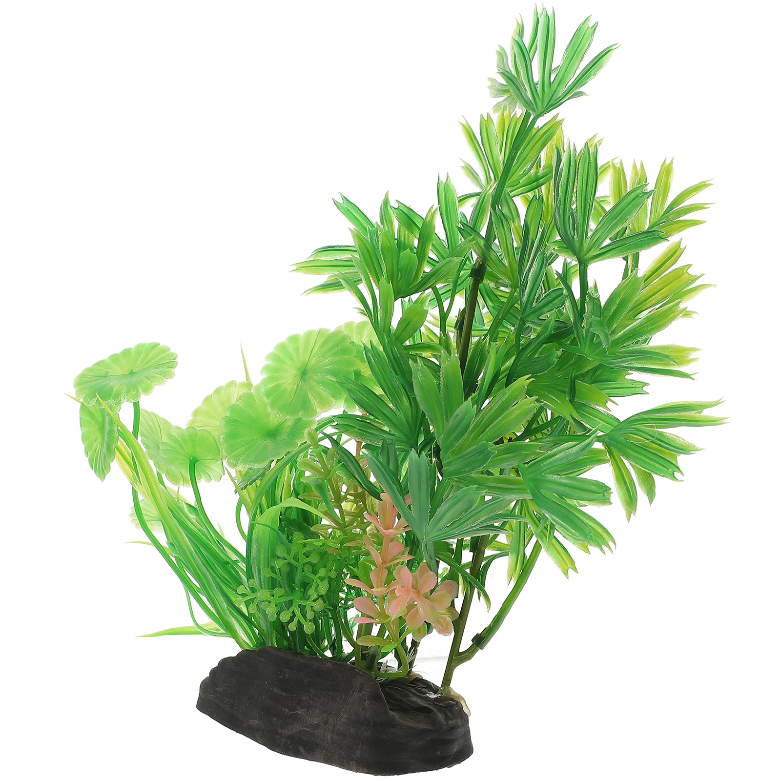 

Artificial Aquarium Plants Decor Lifelike Plastic Fish Tank Tree Background Safe Water Thick Bottom Home Office Decor Small