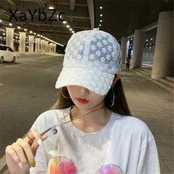 Lace FlowerThin Baseball Cap Women Summer Sunscreen Sun Hollow Hat  Breathable Sweet