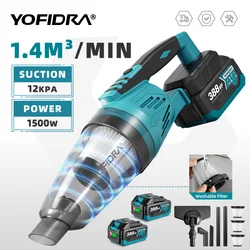 YOFIDRA Cordless Electric Vacuum Cleaner Portable Rechargeable Cleaning Vacuums For Home Car Pet Hair For Makita 18V Battery Pin