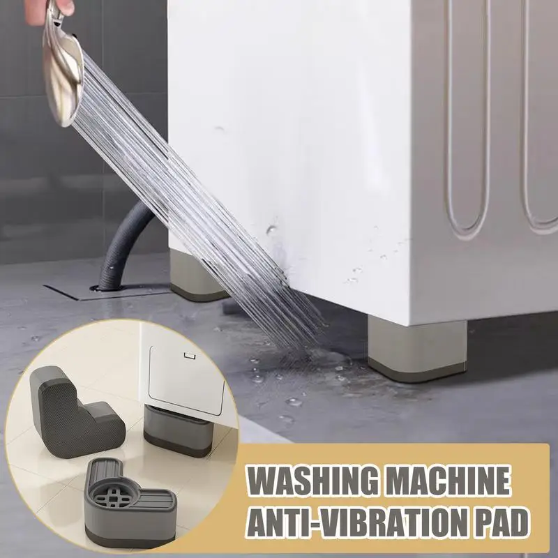 Anti Vibration Mat For Washing Machine 4X Vibration Damping Mats Shock-Absorbing Heighten Stabilizer Noise Reduction Appliance