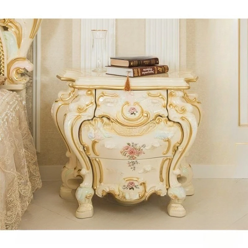 White painted dresser bedroom, French luxury court dresser c