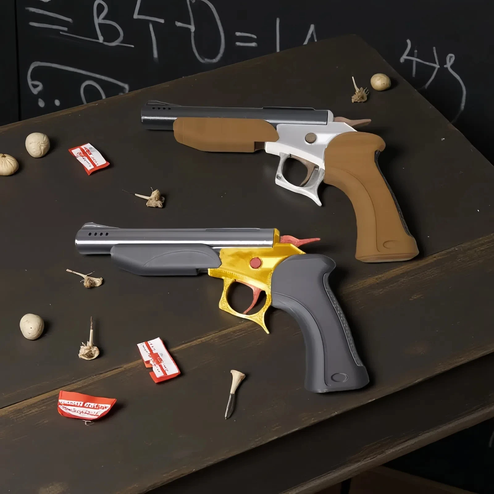 Mini 3D Printed Steampunk Style Gun Model Keychain for The Last of Us Fans Cool Kids Gifts desktop stress relief artifact