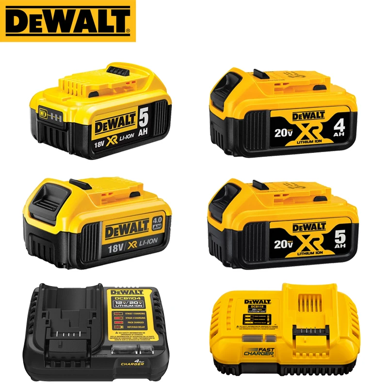 DEWALT Original Lithium Battery Charger XR 18V 20V 4AH 5AH DCB1104 DCB118 Universal Battery Sets