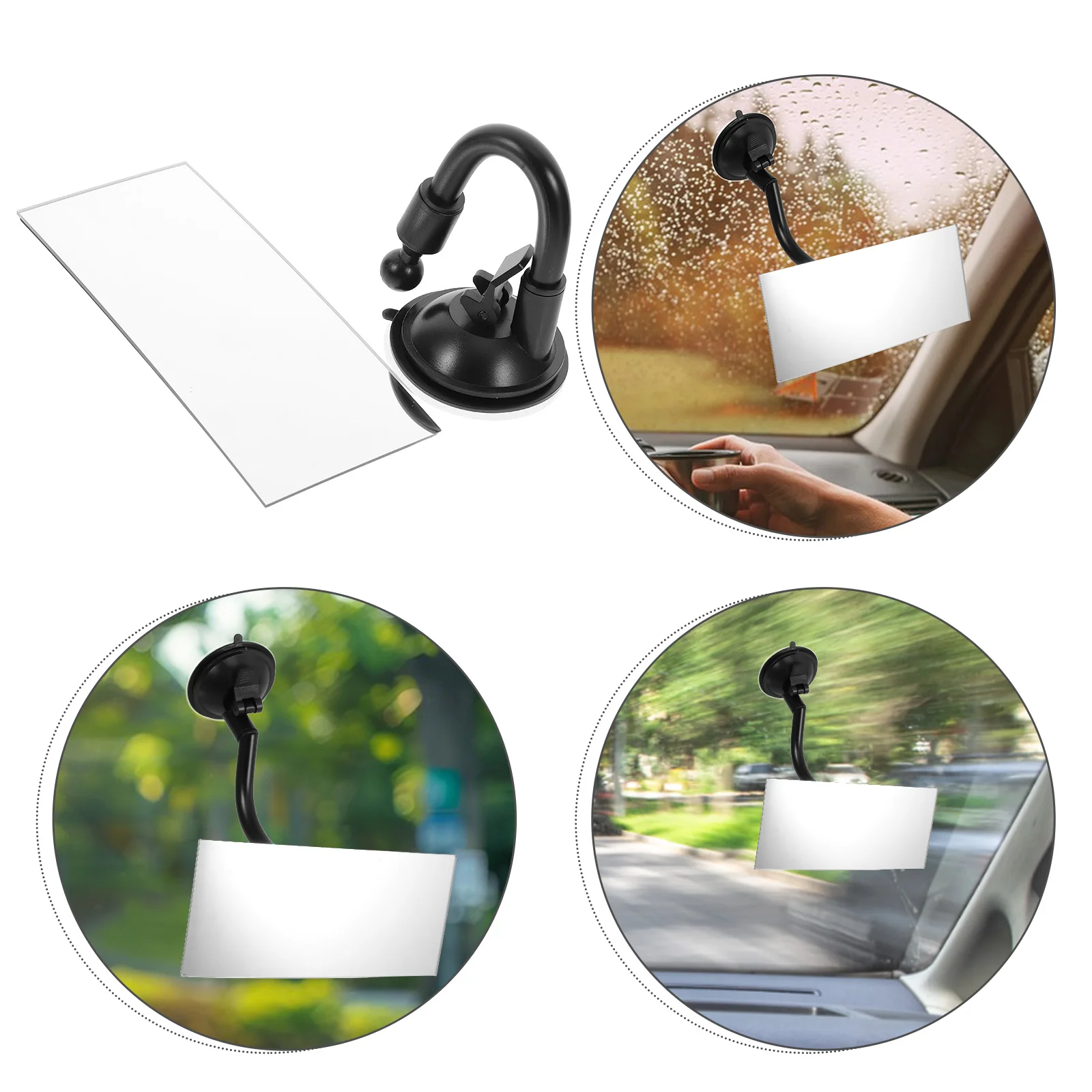 

Автомобильное зеркало заднего вида, прямоугольное, широкоугольное, большое, пластиковое, светоотражающее, с антибликовой присоской, зеркало для слепых зон, контроль безопасности