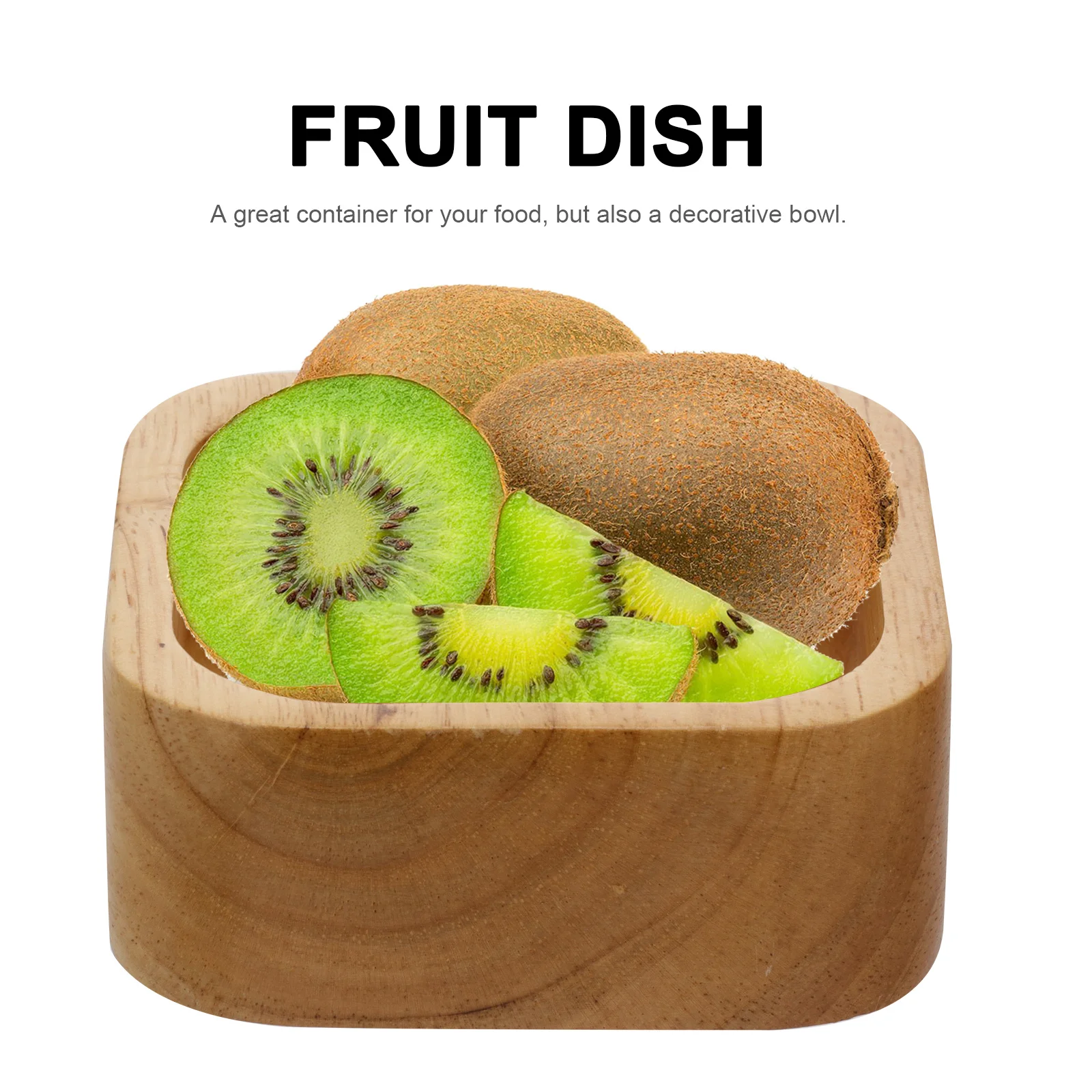 

1pc Wooden Bowl Natural Wood Snacks Salad Bowl Food Serving Container Fruit Rice Dessert Tableware Decorative Wooden Bowls
