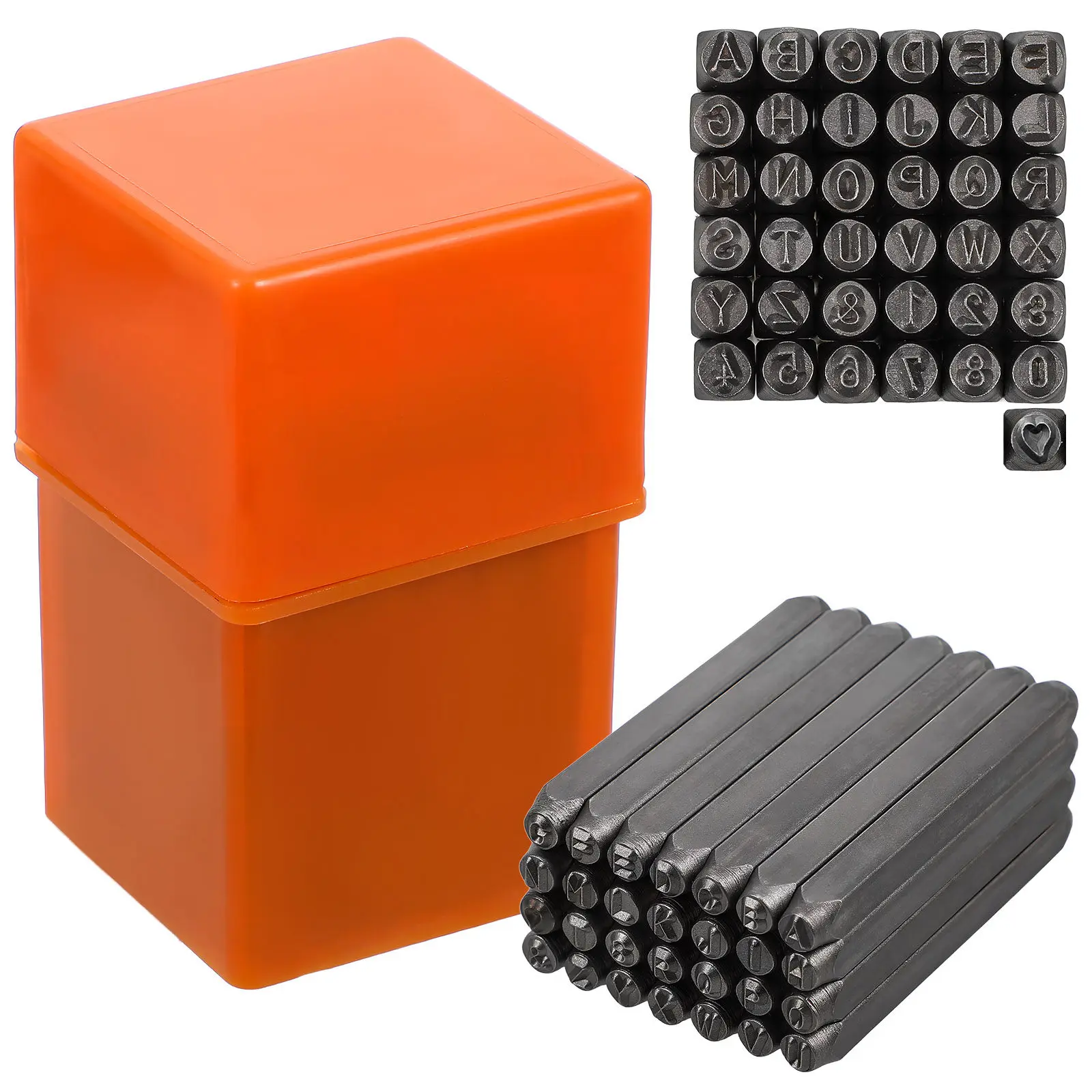 

1Set Metal Stamping Kit Alphabet Stamps Precise Stamping Durable Carbon Steel Easy to Use Storage Box Included