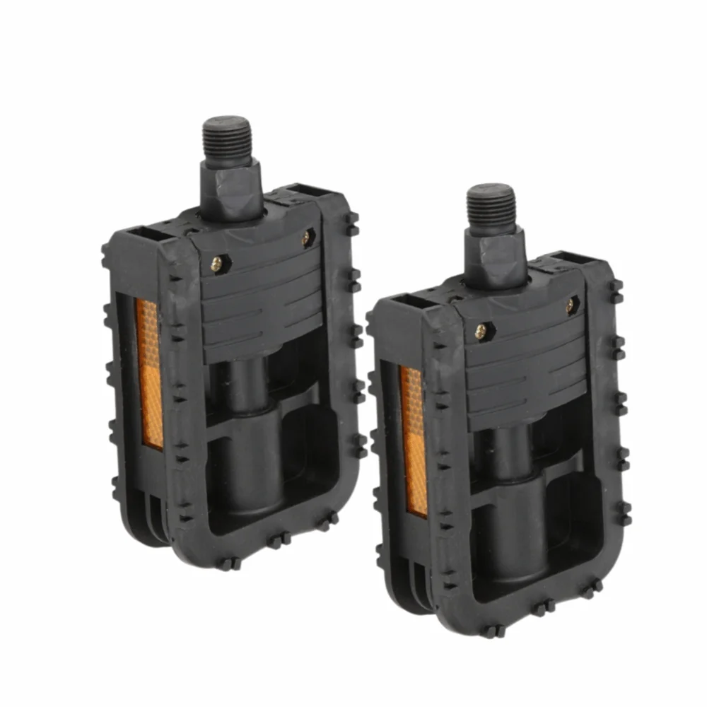 

1 пара пластиковых складных велосипедных педалей, складные со светоотражающими полосами, педали для шоссейного велосипеда, простые в установке педали для горного велосипеда