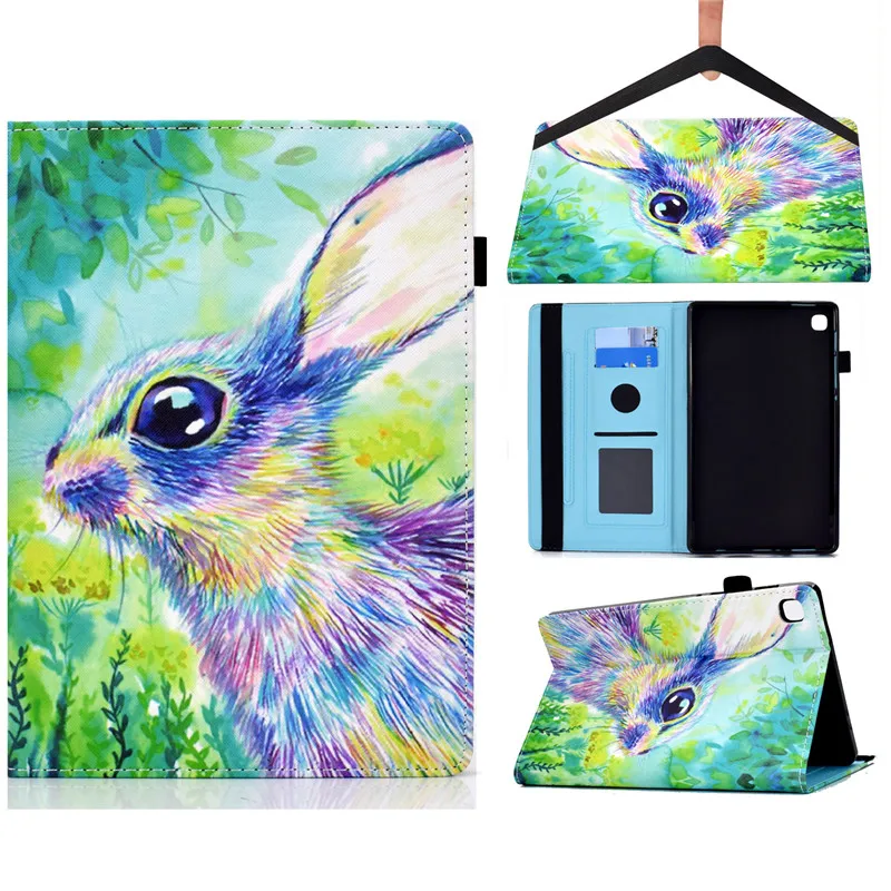 Fundas For Samsung Galaxy Tab A 10.1 2019 T510 T515 SM-T510 SM-T515 Tablet Case PU Leather Stand Bracket Flip Leather Cover Capa