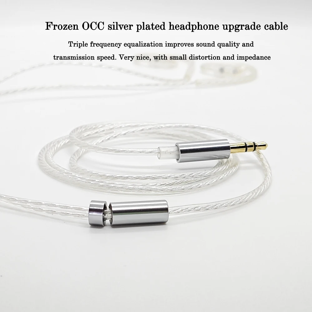 Milo المجمدة OCC الفضة مطلي كابل سماعة الرأس IEM استبدال ترقية كابل سماعة الرأس 3.5 مللي متر 4.4 مللي متر MmcX0.78 مللي متر IE QDC موصل