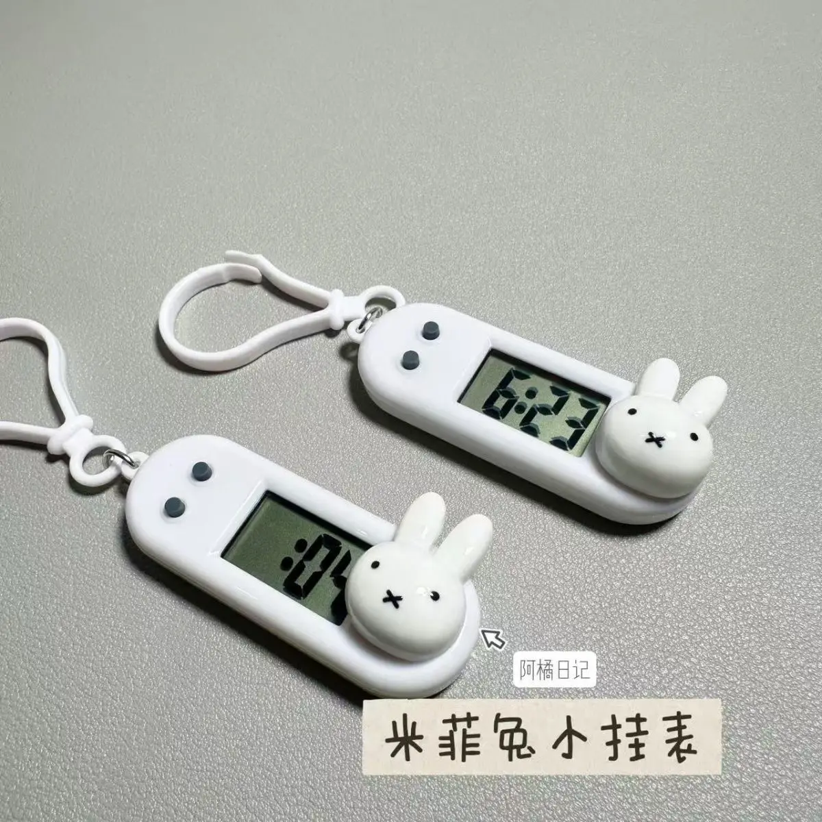 Kawaii Miffy Rabbit Electronic Watch, Cute Cartoon, Portable Student Desk, Silent Mini Clock for Time Reading