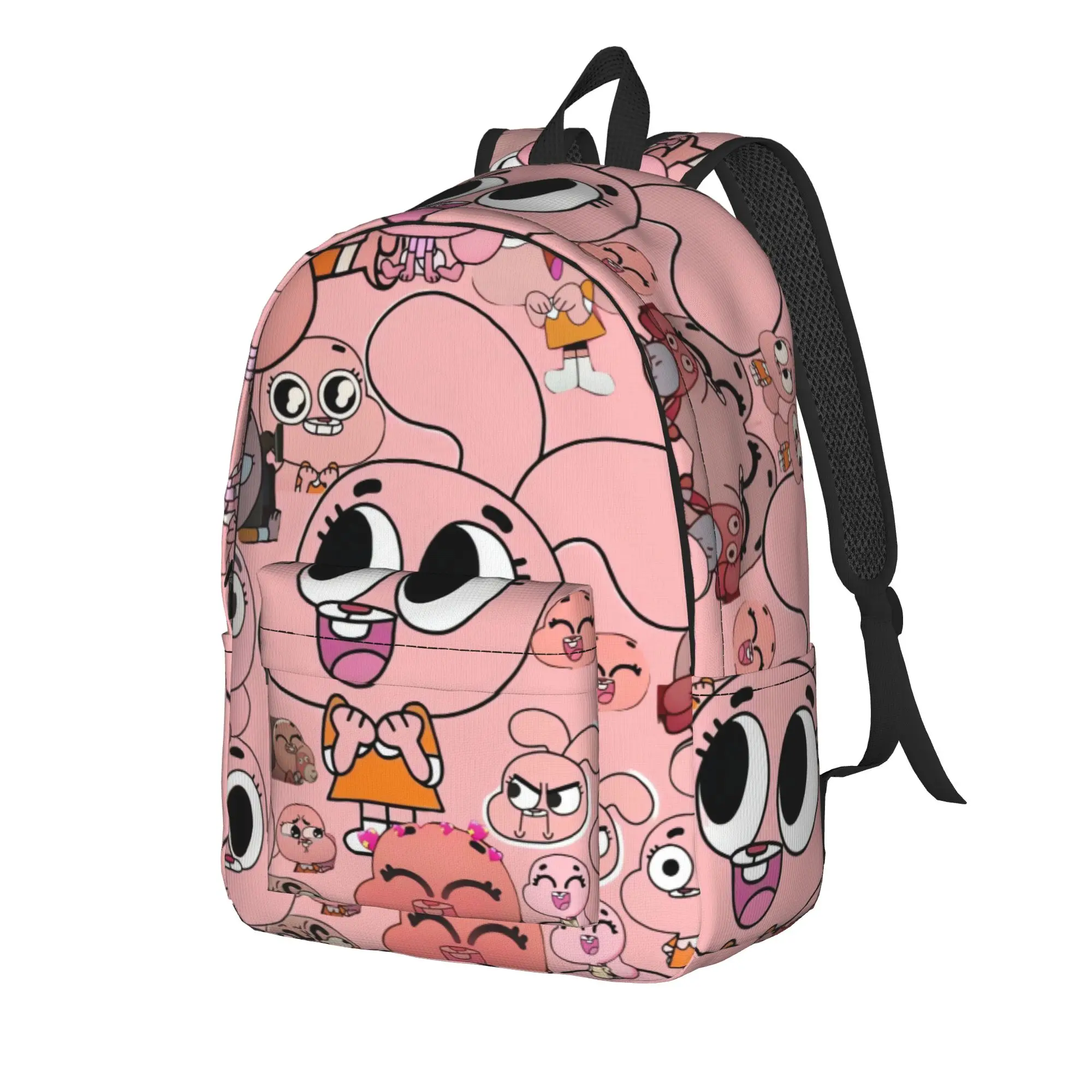 Gumball Gum Ball Watterson Amazing Cartoon Backpack Girl  Breathable Backpacks Polyester Fun High School Bags Rucksack