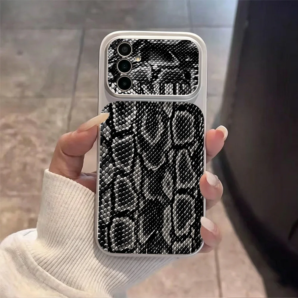 Large Window Snake Print Phone Case For Samsung A57 5G A56 A55 A54 A53 A37 A36 A35 A34 A27 5G A26 A25 A17 A16 A07 A06 Case Cover view 2