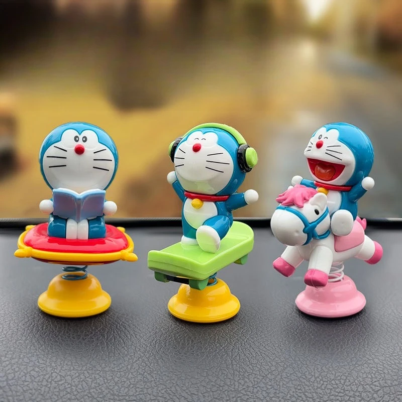

Doraemons Cute Car Ornament Shaking Fun Figure Trendy Cartoon Doll Desktop Car Interior Decoration Trendy Toy Figurine Ornament