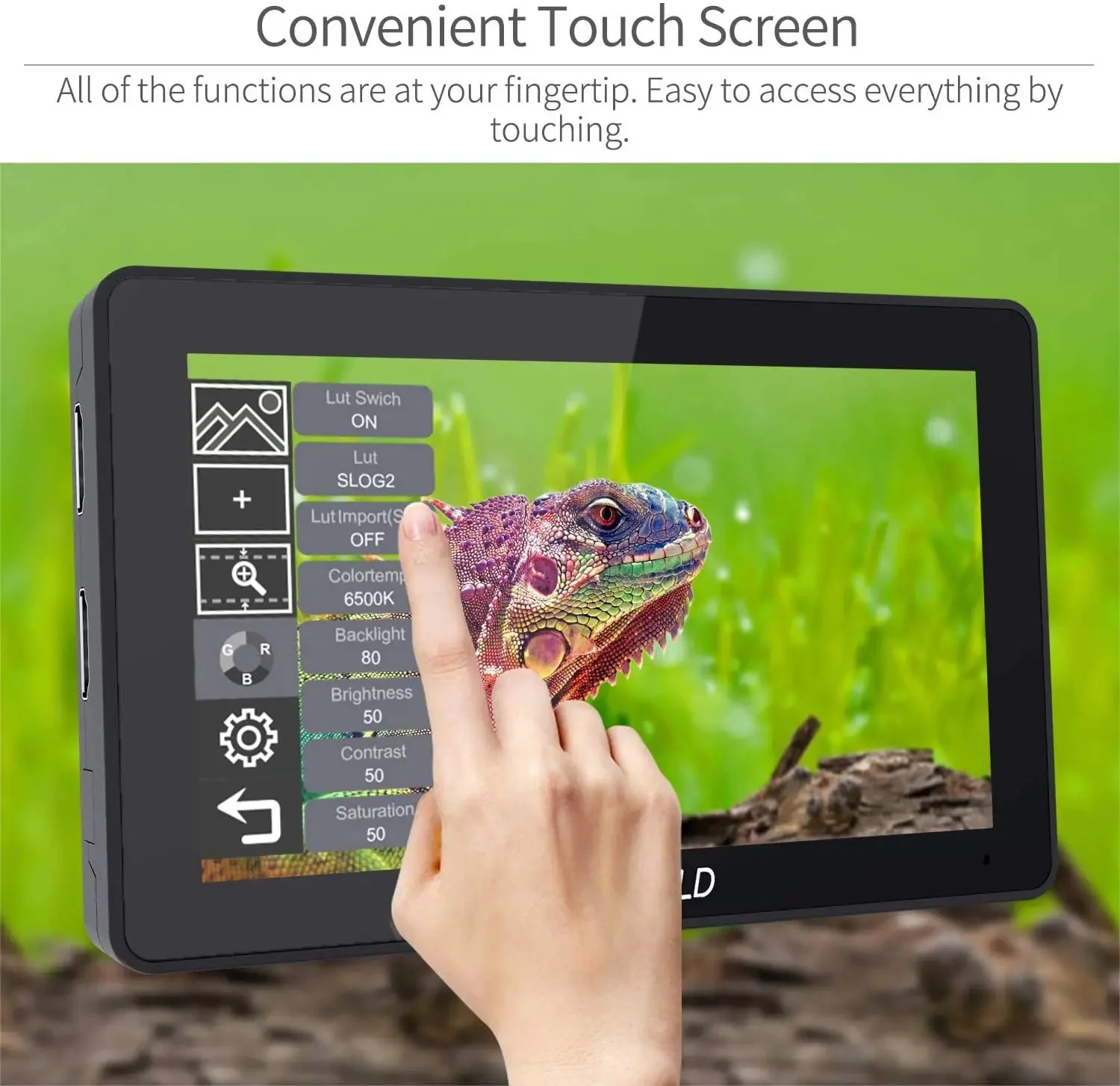 FEELWORLD F6 PLUS V2 6 Inch 3D LUT Touch Screen DSLR Camera Field Monitor IPS FHD 1920x1080 Video Focus Assist with Tilt Arm