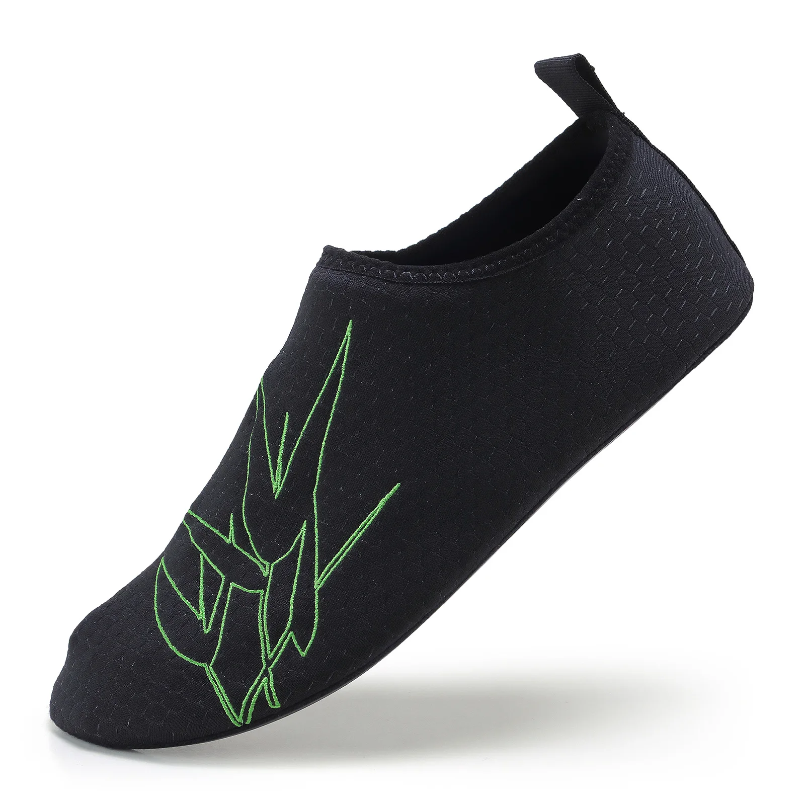 

Men Women Water Shoes Black Bamboo Print Quick Dry Aqua Socks for Beach Swimming Surfing Wading