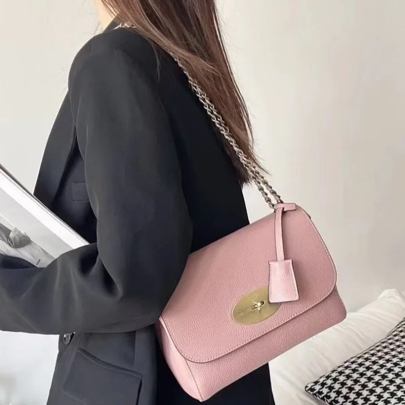 

Новая модная роскошная известная брендовая дизайнерская сумка на плечо с цепочкой из натуральной кожи, женская сумка с цепочкой, однотонные сумки через плечо с клапаном