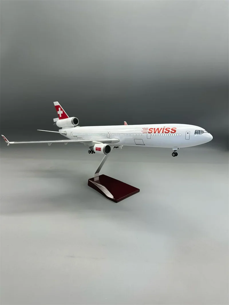 modellino-in-resina-pressofusa-scala-1-85-47cm-swiss-airline-md11-con-luci-ruote-e-carrello-di-atterraggio-collezione-esposizione-decorazione-giocattoli-per-appassionati