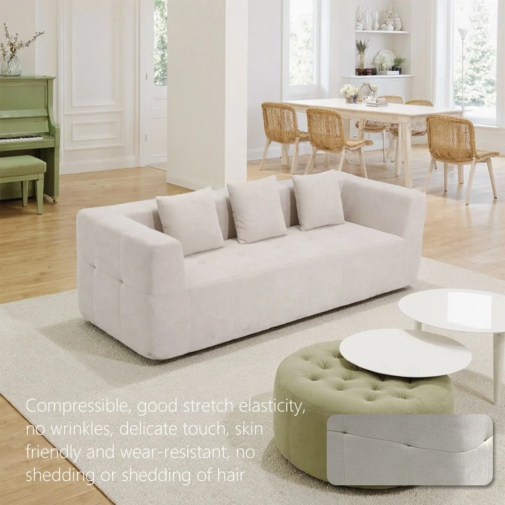 

Wholesale Comfortable Compressed Pink Sectional Sofa Set Fabric Living Room Furniture for Villa Apartment Workshop Packaging