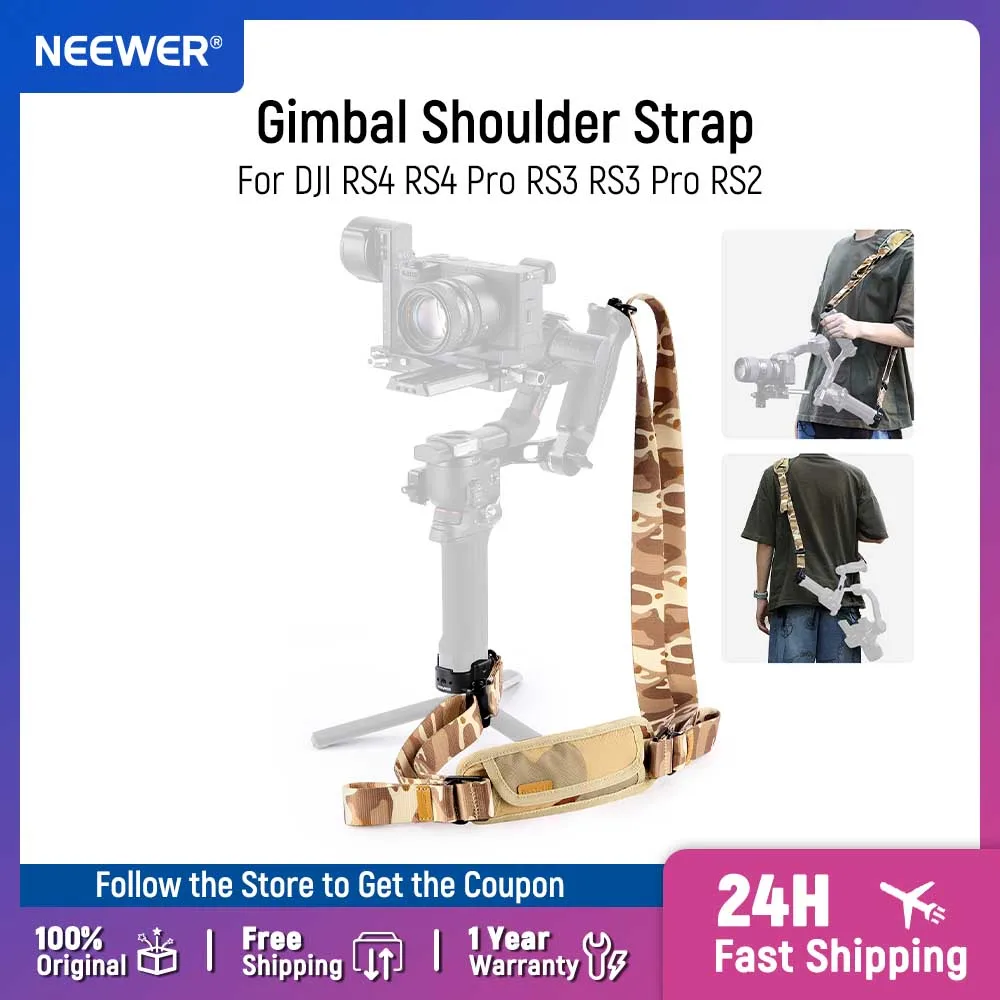 

NEEWER RS4 RS3 Gimbal Shoulder Strap Weight Reducing Padded Adjustable Strap for DJI RS4 RS4 Pro RS3 RS3 Pro RS2 Sling Handle