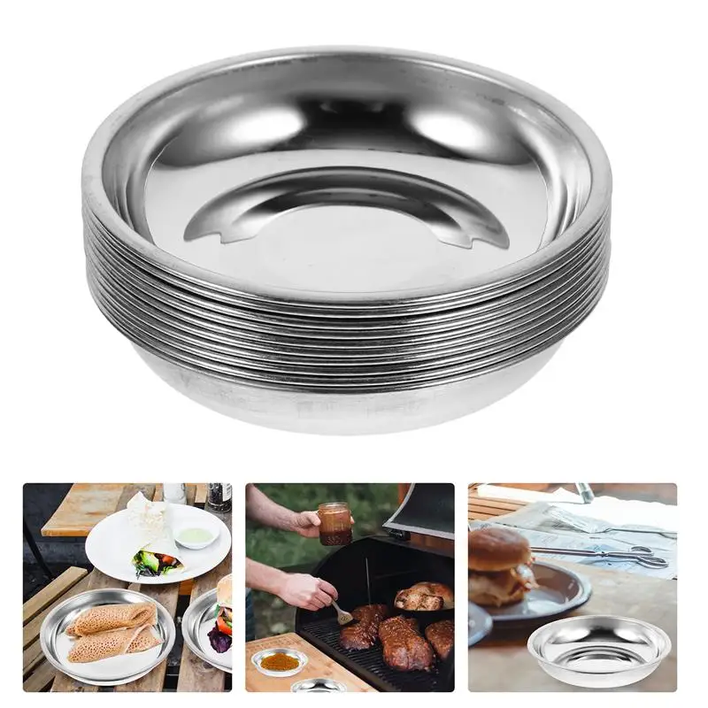 

10Pcs Sauce Dipping Bowl 304 Stainless Steel Dipping Cups Individual Round Sauce Dishes Mini Reusable Seasoning Cups