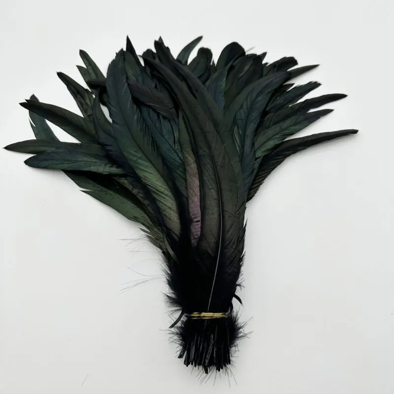 Rooster tail feather Black white Colors DIY feather clothing  jewelry accessories / wedding Party supplies performance necessary