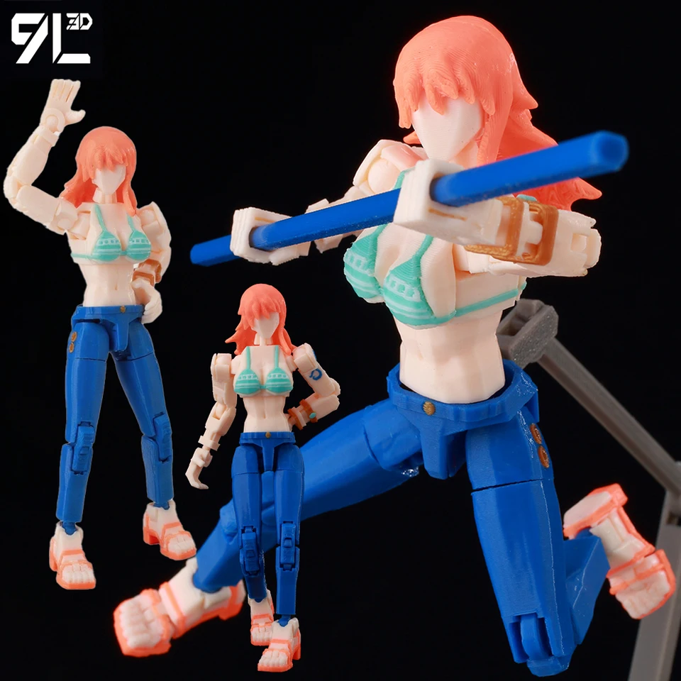 ◆ namii 9L3D Dummy13 One Piece Figure Nami Anime Lucky13 Multi-Jointed