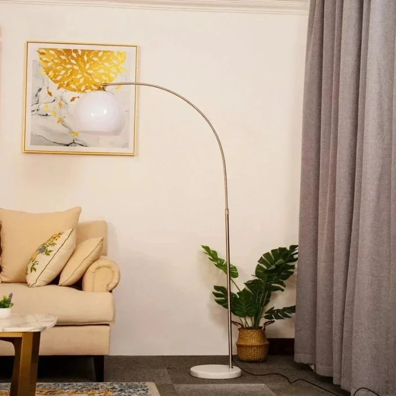 Modern Minimalist Creative Shape Decor Dimmable Arc Floor Standing Lamps for Living Bedroom Bedside