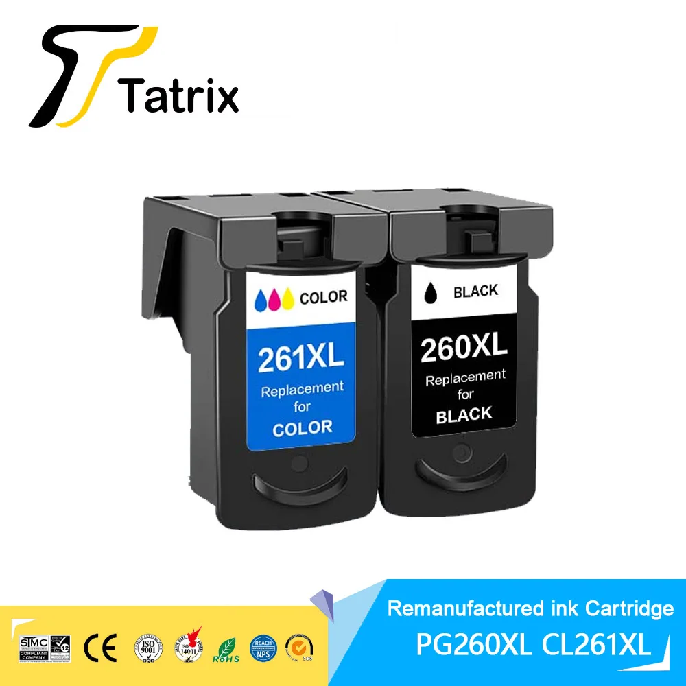 PG260 PG-260 PG 260 XL CL261 CL-261 260XL Remanufactured Ink Cartridge for Canon PIXMA TR7020 TS5320/TS6420 TR7020a/TS6420a